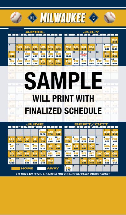 Real Estate Baseball Schedules